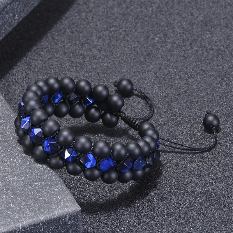 Matte Onyx & Blue Tiger Eye Fusion